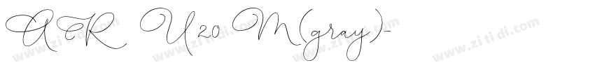 AR黑體U20 M(gray)字体转换